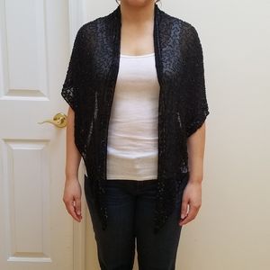 Beaded Black Shawl